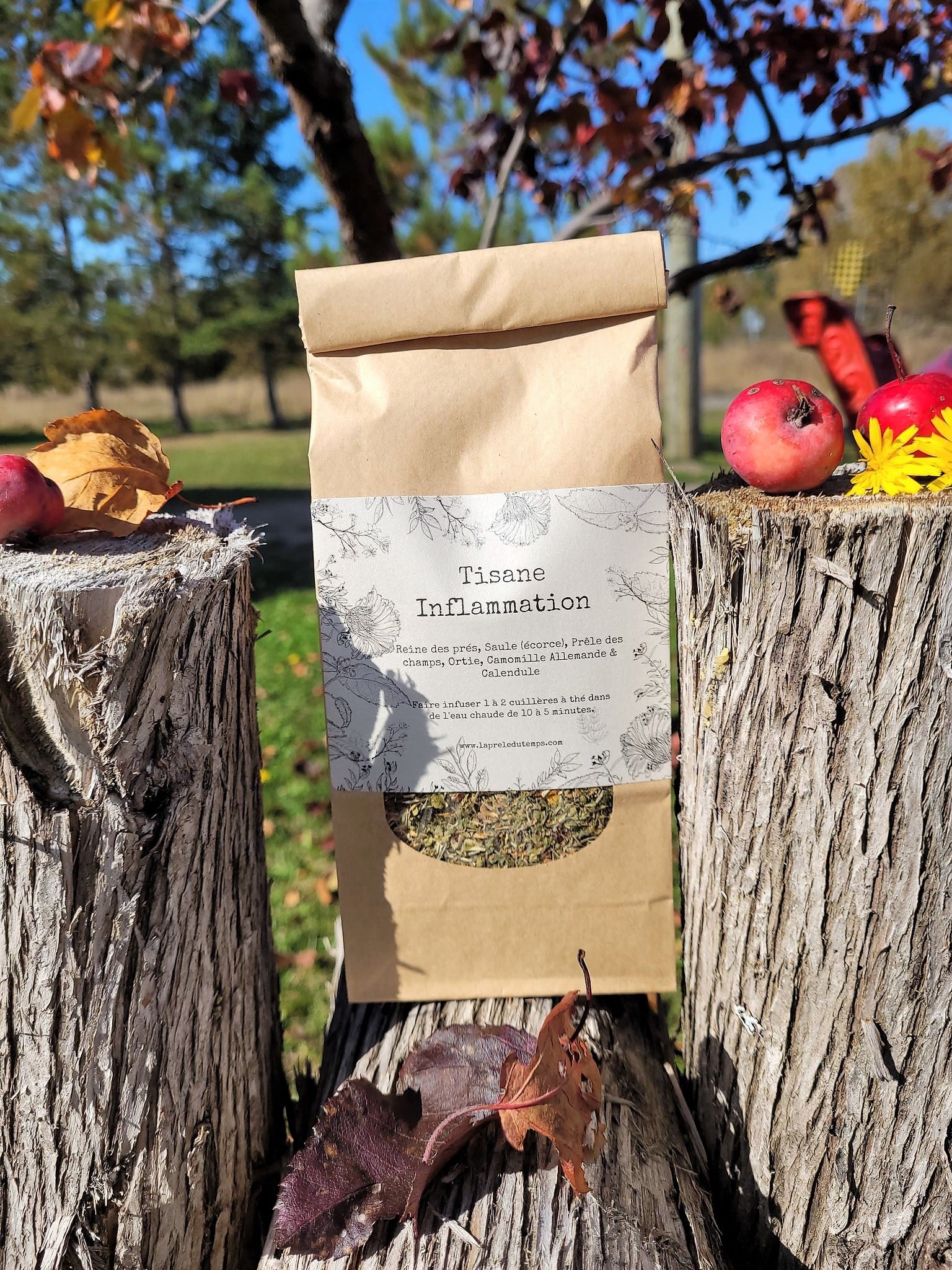 Tisane Inflammation, 50 gr. sac papier kraft Herboristerie la Prêle